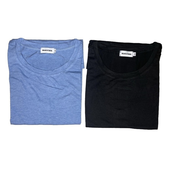 Magicmk 2-pack Tank Top Black & Blue Cotton Blend Women XXL NEW - Picture 1 of 9